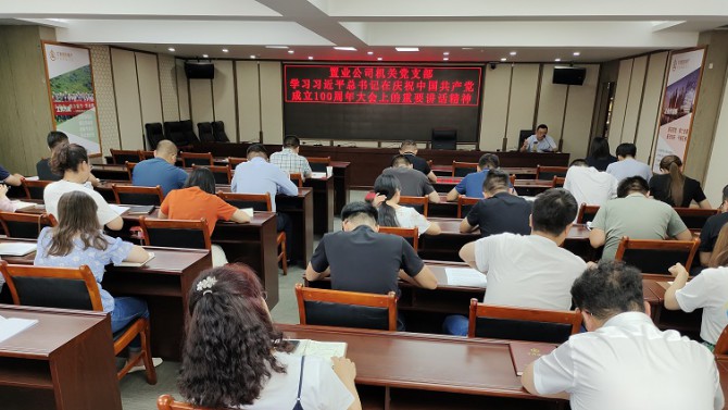 機關(guān)黨支部學(xué)習(xí)貫徹習(xí)近平總書記在慶祝中國共產(chǎn)黨成立100周年大會上的重要講話精神