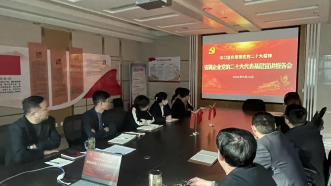 公司各黨支部集中觀看黨的二十大代表 宣講報(bào)告會