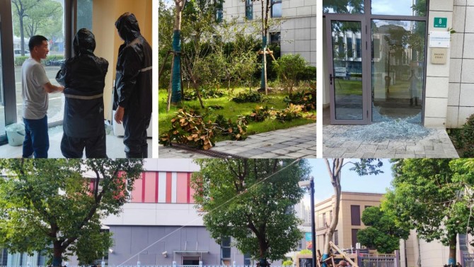 臺風“貝碧嘉”和“普拉?！眮硪u! 甘建投商務(wù)廣場全力出擊、守護平安